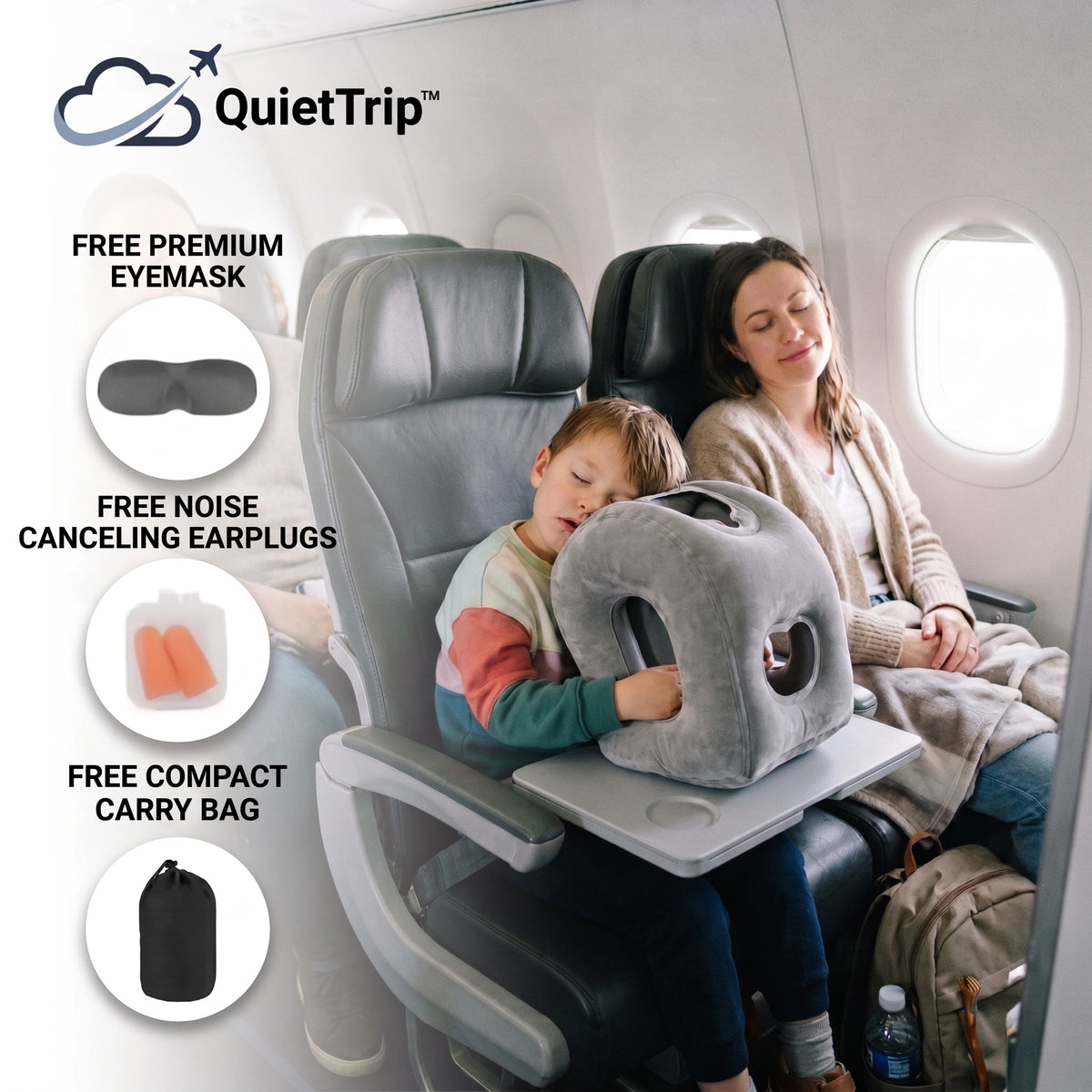 QuietTrip™ Inflatable Pillow