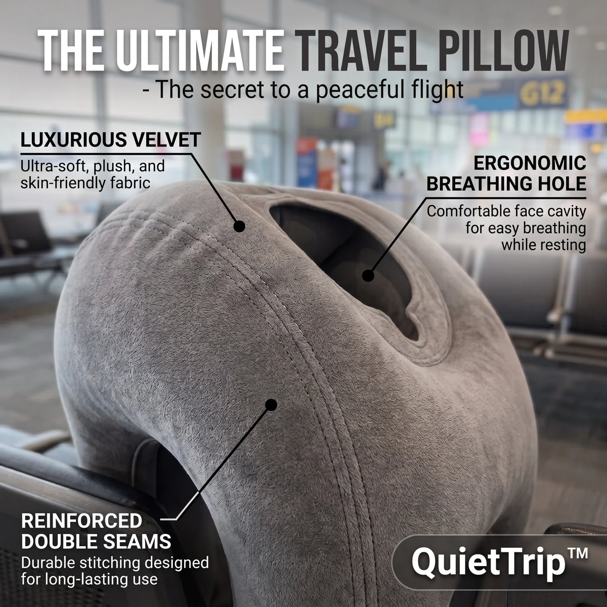QuietTrip™ Inflatable Pillow